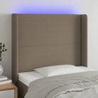 Stijlvol LED Hoofdbord voor een Moderne Slaapkamer - Taupe / 103 x 16 x 118/128 cm / 1 - Hoofdborden en voetborden
