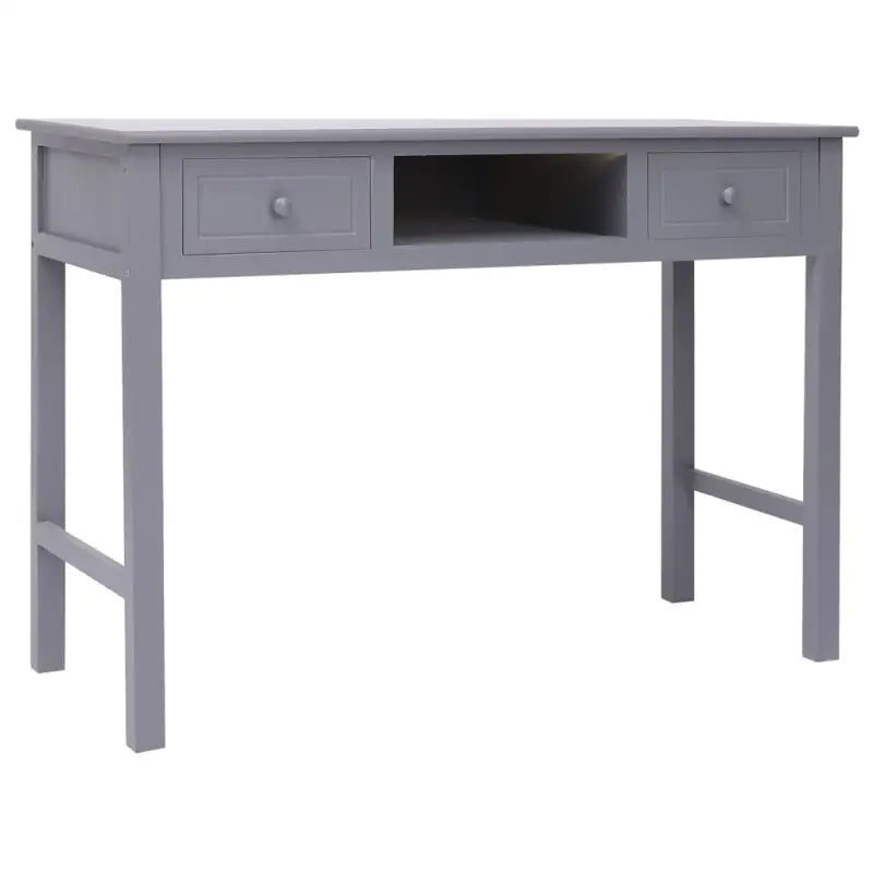 Stijlvol massief paulowniahout bureau voor een elegant interieur - Grijs - Bureaus