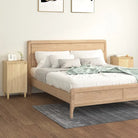 Stijlvol nachtkastje met houten poten en bewerkt hout voor een elegante inrichting - Sonoma eiken / 2 - Nachtkastjes
