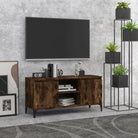 Stijlvol Tv-meubel met metalen poten en industriële charme - Gerookt eiken / 1 - Tv-meubels