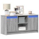 Stijlvol tv-meubel van bewerkt hout met LED-verlichting en stabiel ontwerp - Grijs sonoma / 1 / 100 cm - Tv-meubels