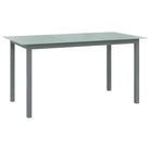 Stijlvolle aluminium tuintafel voor tuin balkon of terras - Lichtgrijs / 150 x 90 x 74 cm / 1 - Tuintafels