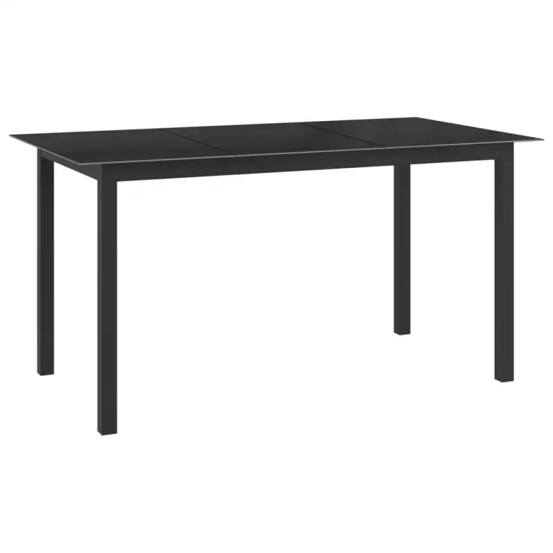 Stijlvolle aluminium tuintafel voor tuin balkon of terras - Zwart / 150 x 90 x 74 cm / 1 - Tuintafels