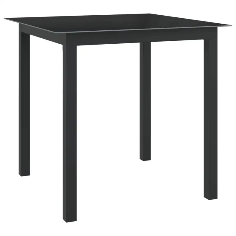Stijlvolle aluminium tuintafel voor tuin balkon of terras - Zwart / 80 x 80 x 74 cm / 1 - Tuintafels
