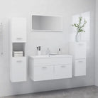 Stijlvolle badkamermeubelset met lage en hoge kast dat past in elk ontwerp - Wit / 90 x 38.5 x 46 cm