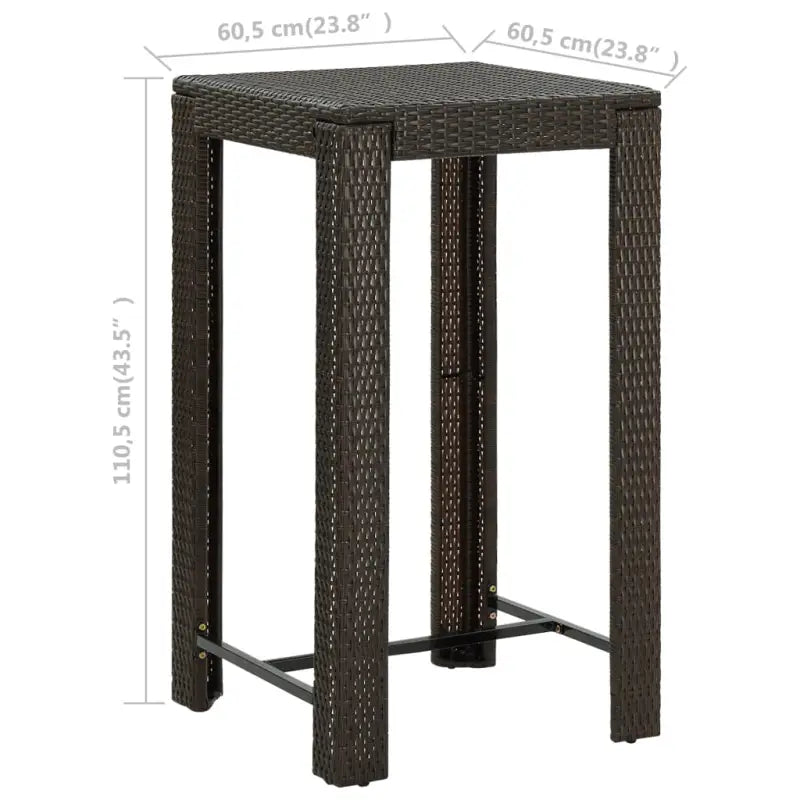 Stijlvolle bartafel voor binnen en buiten met stevig stalen frame - Tuintafels