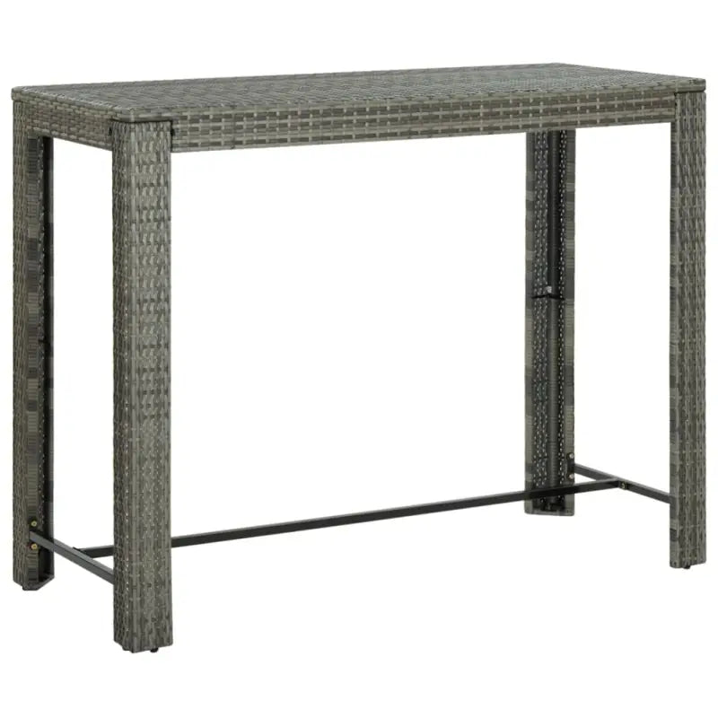 Stijlvolle bartafel voor binnen en buiten met stevig stalen frame - Grijs / 140.5 x 60.5 x 110.5 cm / 1 - Tuintafels