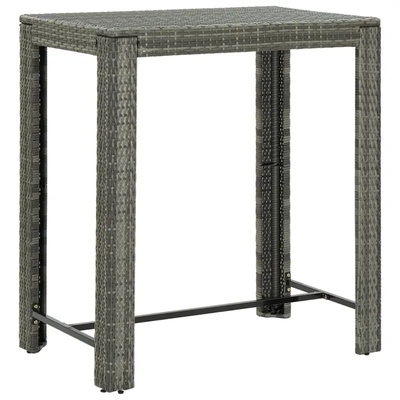 Stijlvolle bartafel voor binnen en buiten met stevig stalen frame - Grijs / 100 x 60.5 x 110.5 cm / 1 - Tuintafels