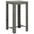 Stijlvolle bartafel voor binnen en buiten met stevig stalen frame - Grijs / 60.5 x 60.5 x 110.5 cm / 1 - Tuintafels