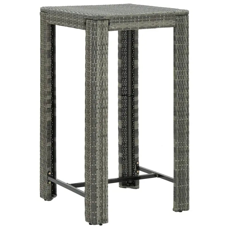 Stijlvolle bartafel voor binnen en buiten met stevig stalen frame - Grijs / 60.5 x 60.5 x 110.5 cm / 1 - Tuintafels