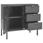 Stijlvolle dressoir met gehard glas en verstelbare schappen - Dressoirs & buffetkasten
