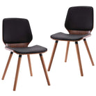 Stijlvolle Eetkamerstoelen Set met Kunstleer Comfort - Eetkamerstoelen