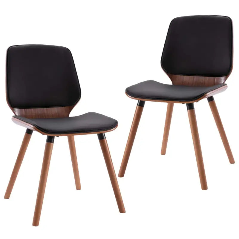 Stijlvolle Eetkamerstoelen Set met Kunstleer Comfort - Eetkamerstoelen