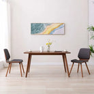 Stijlvolle Eetkamerstoelen Set met Kunstleer Comfort - Donkerbruin en grijs / 2 - Eetkamerstoelen