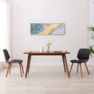 Stijlvolle Eetkamerstoelen Set met Kunstleer Comfort - Donkerbruin en zwart / 2 - Eetkamerstoelen