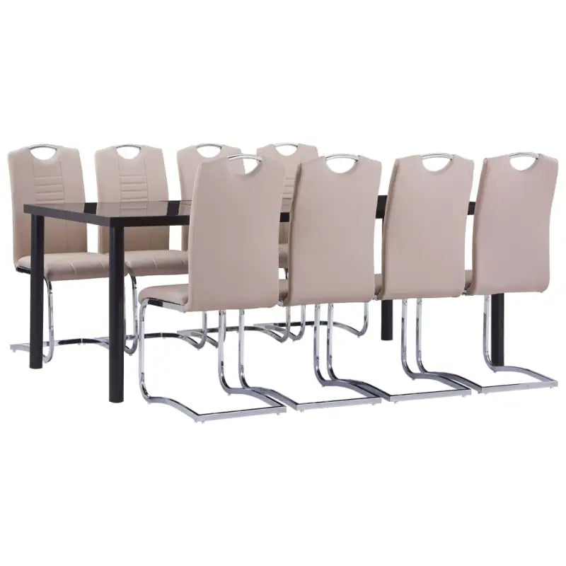 Stijlvolle en moderne eetset voor iedere ruimte - Cappuccino / 9 - Eetkamersets