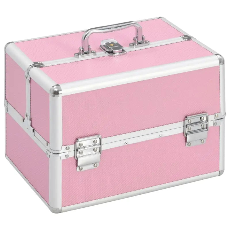 Stijlvolle make-up koffer met uitklapbaar bovengedeelte voor organisatie - Roze / 1 - Toilettassen