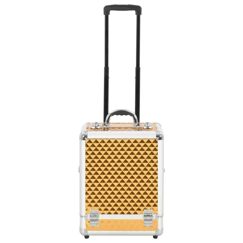 Stijlvolle make-up trolley met uittrekbare lades en afneembare zwenkwielen - Goud / 2 - Toilettassen