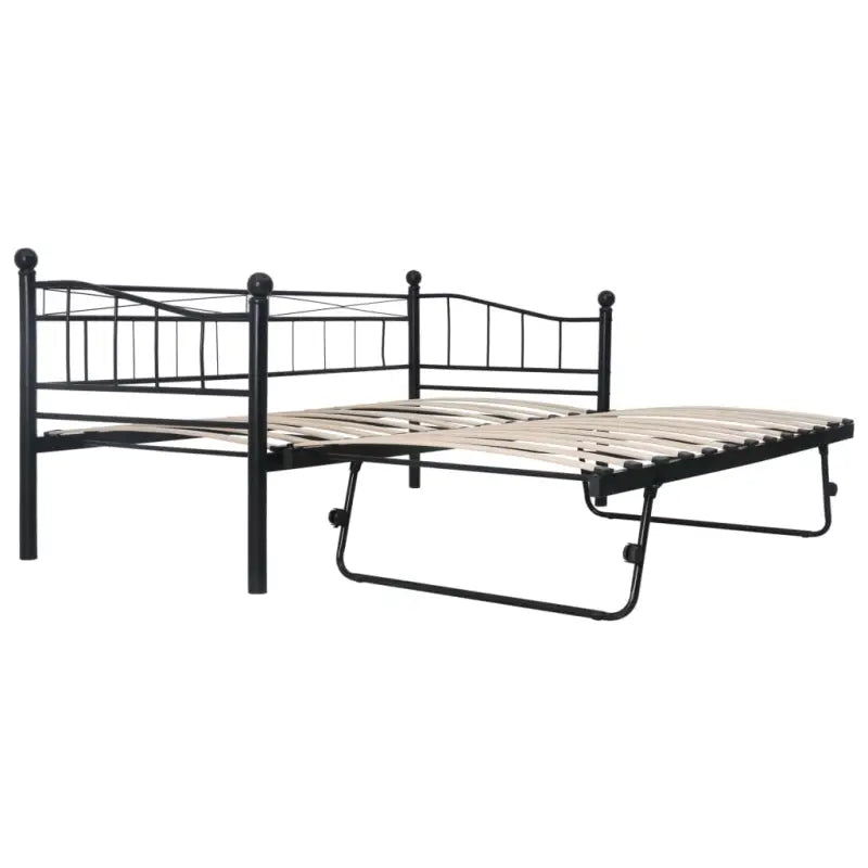 Stijlvolle metalen bedbank met uitschuifbed en wielen - Bedden & bedframes