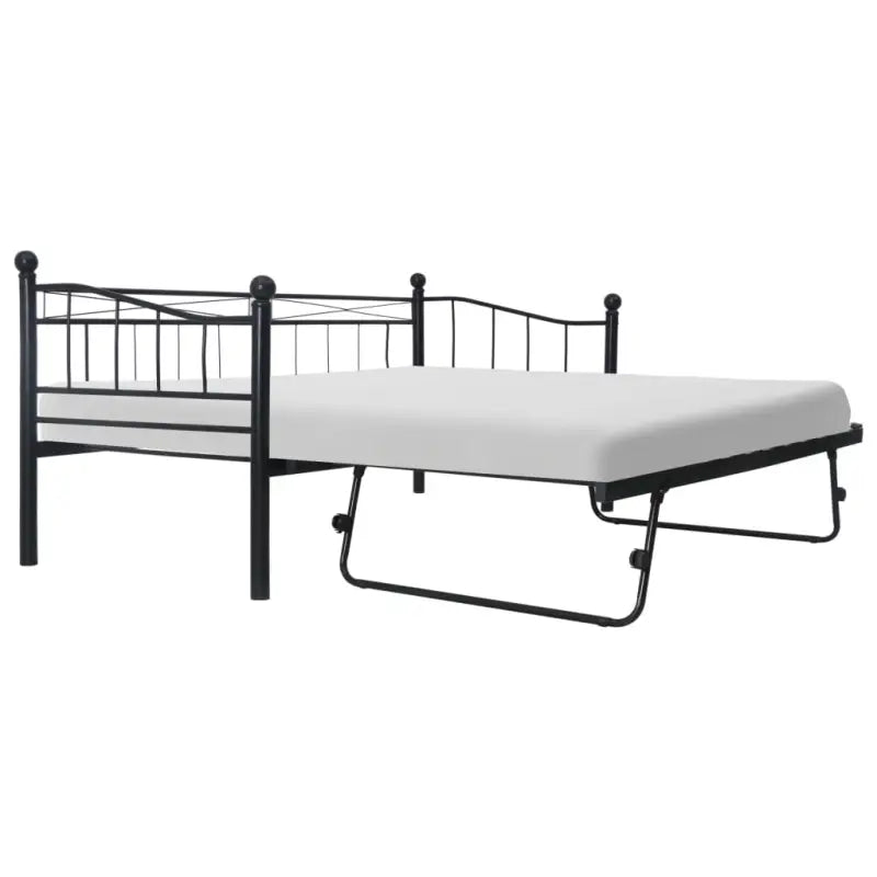 Stijlvolle metalen bedbank met uitschuifbed en wielen - Bedden & bedframes