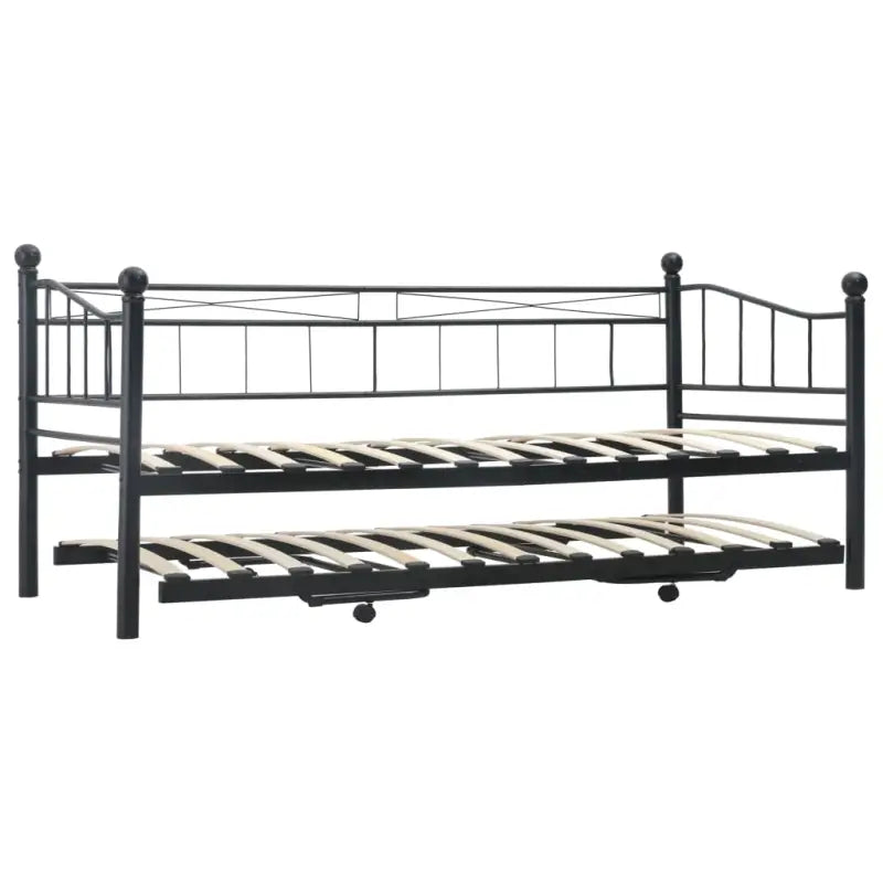 Stijlvolle metalen bedbank met uitschuifbed en wielen - Bedden & bedframes