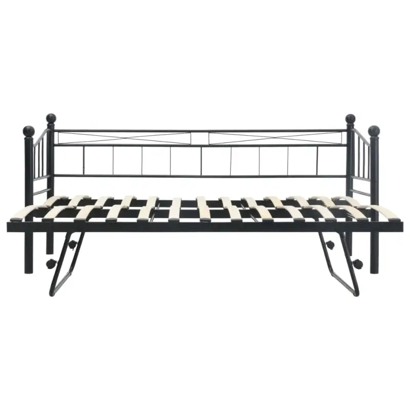 Stijlvolle metalen bedbank met uitschuifbed en wielen - Bedden & bedframes