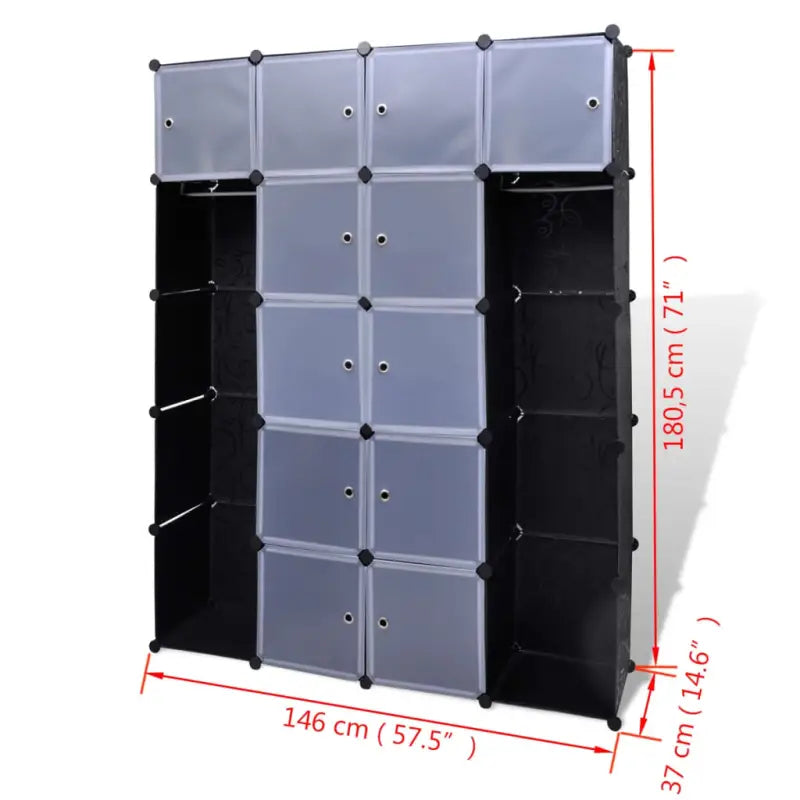 Stijlvolle modulaire kledingkast voor bescherming en opbergruimte - Kledingkasten