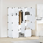 Stijlvolle modulaire kledingkast voor bescherming en opbergruimte - Wit / 1 / 9 compartimenten - Kledingkasten