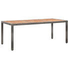Stijlvolle poly rattan tuinset met gepoedercoate stalen frame en comfortabele stoelen - Grijs - Tuinsets