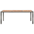 Stijlvolle poly rattan tuinset met gepoedercoate stalen frame en comfortabele stoelen - Grijs - Tuinsets