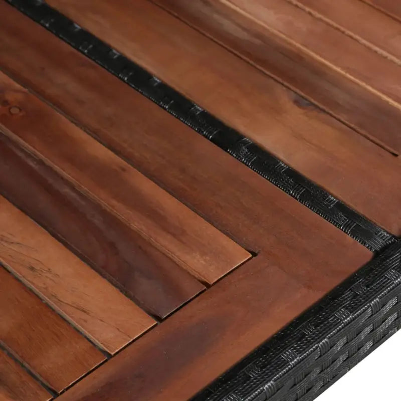 Stijlvolle poly rattan tuintafel met gepoedercoat stalen frame - Tuintafels