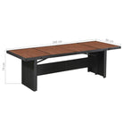 Stijlvolle poly rattan tuintafel met gepoedercoat stalen frame - Tuintafels