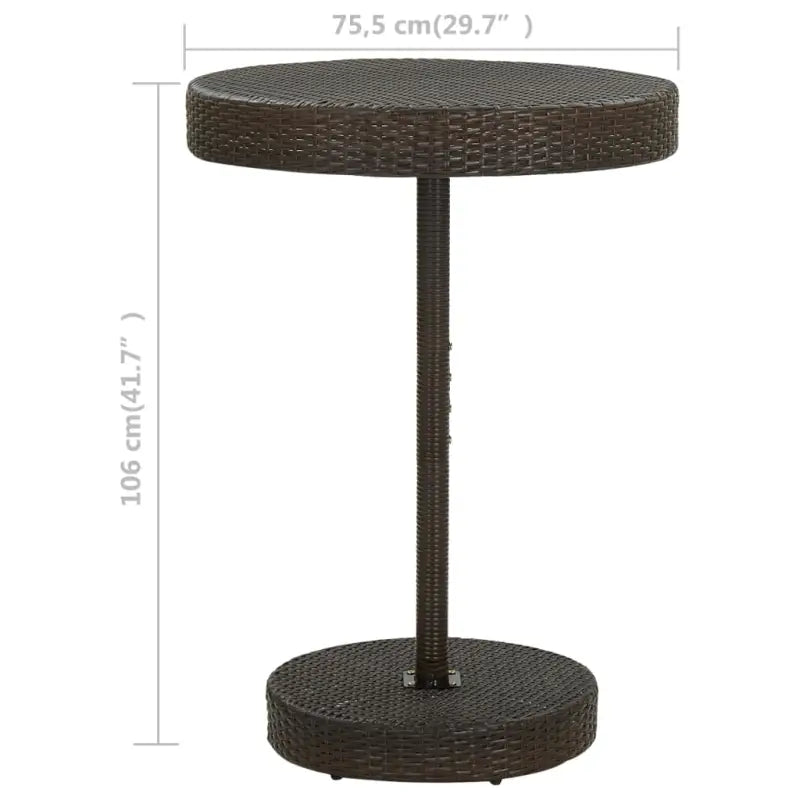 Stijlvolle poly rattan tuintafel met stevig stalen onderstel - Tuintafels
