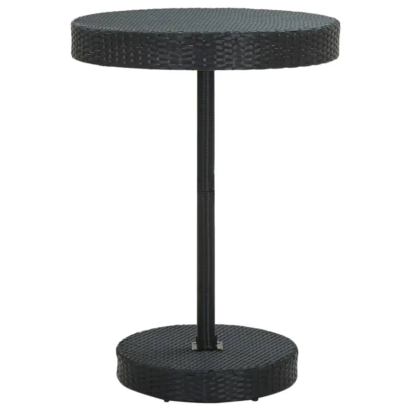 Stijlvolle poly rattan tuintafel met stevig stalen onderstel - Zwart / 75.5 x 106 cm / 1 - Tuintafels