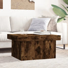 Stijlvolle salontafel van bewerkt hout voor een elegante woonkamer - Gerookt eiken / 1 / 80 cm - Salontafels