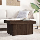Stijlvolle salontafel van bewerkt hout voor een elegante woonkamer - bruin eikenkleur / 1 / 80 cm - Salontafels