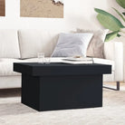 Stijlvolle salontafel van bewerkt hout voor een elegante woonkamer - Zwart / 1 / 100 cm - Salontafels
