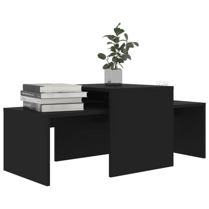 Stijlvolle salontafelset van bewerkt hout voor een elegante woonkamer - Salontafels