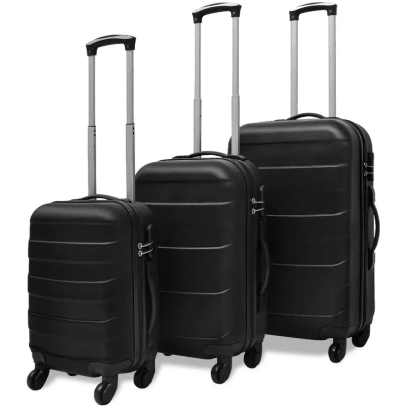 Stijlvolle trolley kofferset voor zakelijk en vakantiebestemmingen - Zwart / 1 / 4 - Koffers