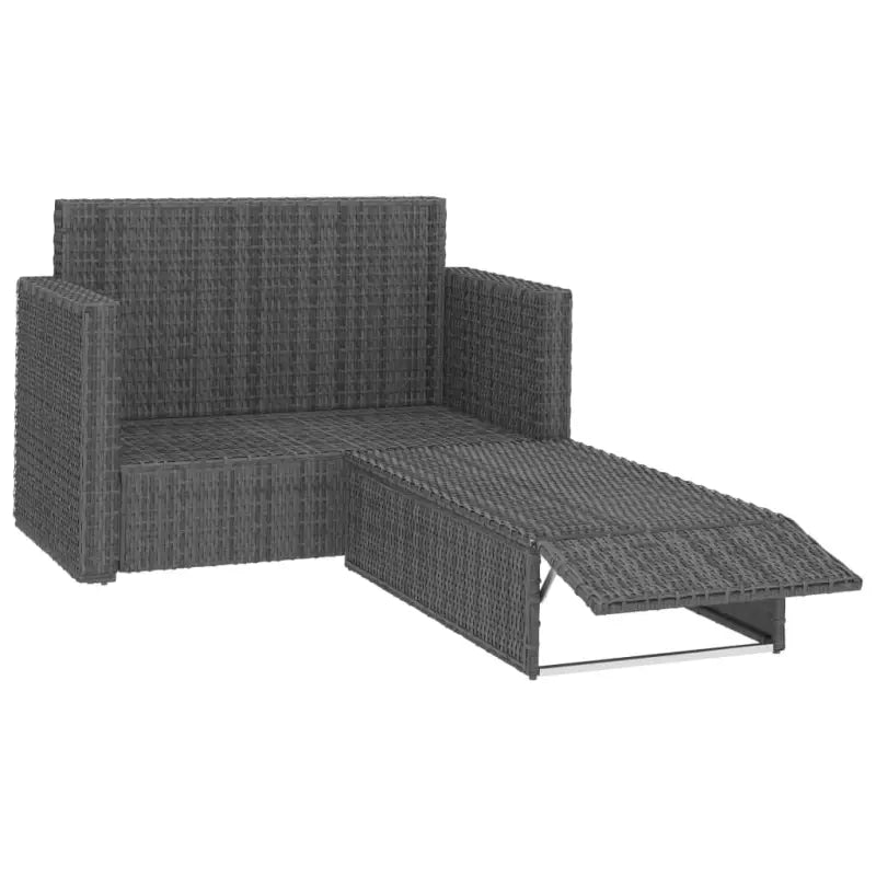 Stijlvolle tuinset met gepoedercoat stalen frame en levering bevat - Grijs - Tuinsets