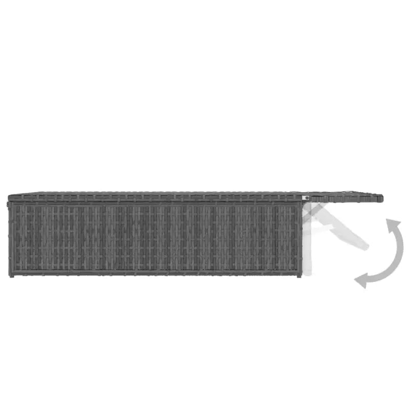 Stijlvolle tuinset met gepoedercoat stalen frame en levering bevat - Grijs - Tuinsets