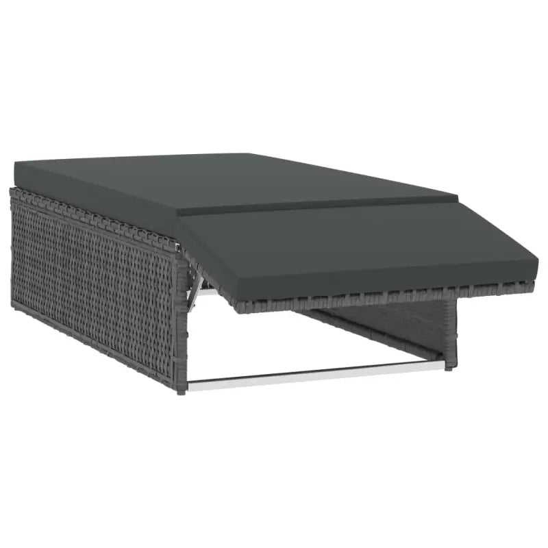 Stijlvolle tuinset met gepoedercoat stalen frame en levering bevat - Grijs - Tuinsets