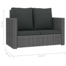 Stijlvolle tuinset met gepoedercoat stalen frame en levering bevat - Grijs - Tuinsets