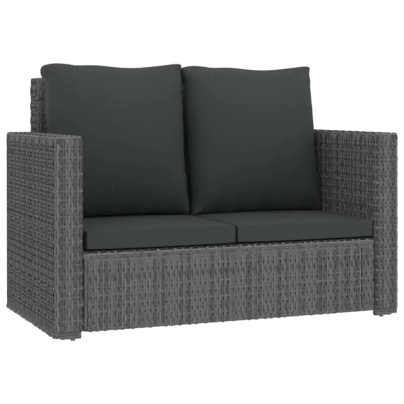 Stijlvolle tuinset met gepoedercoat stalen frame en levering bevat - Grijs - Tuinsets