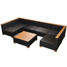 Stijlvolle tuinset met makkelijk schoon PE rattan en gepoedercoat stalen frame - Tuinsets