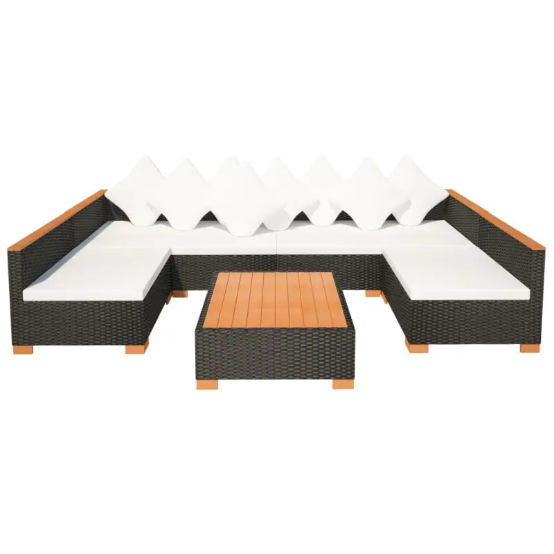 Stijlvolle tuinset met makkelijk schoon PE rattan en gepoedercoat stalen frame - Tuinsets