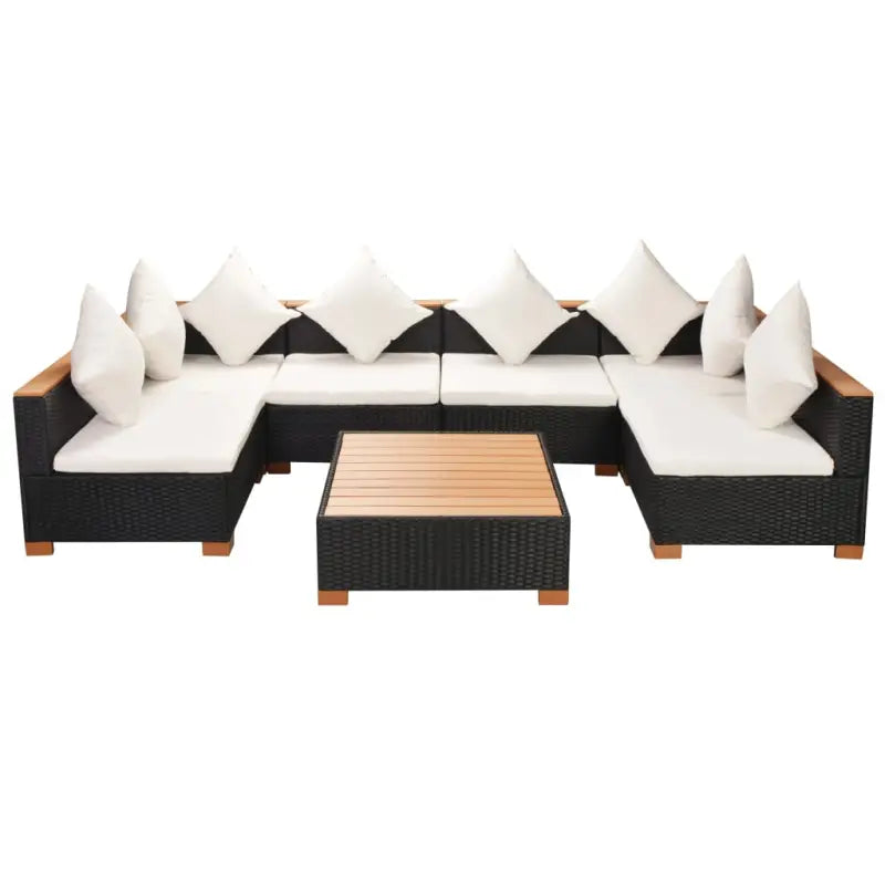 Stijlvolle tuinset met makkelijk schoon PE rattan en gepoedercoat stalen frame - Tuinsets
