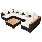 Stijlvolle tuinset met makkelijk schoon PE rattan en gepoedercoat stalen frame - Tuinsets