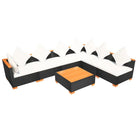 Stijlvolle tuinset met makkelijk schoon PE rattan en gepoedercoat stalen frame - Tuinsets