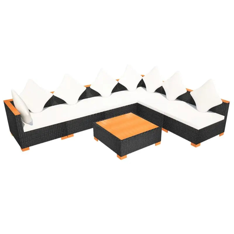Stijlvolle tuinset met makkelijk schoon PE rattan en gepoedercoat stalen frame - Tuinsets